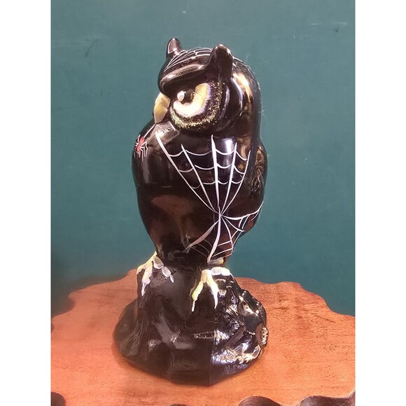 Fenton Art Glass "Webster" The Owl Halloween Figurine Hand Painted M. Young 2004 - Picture 4 of 7